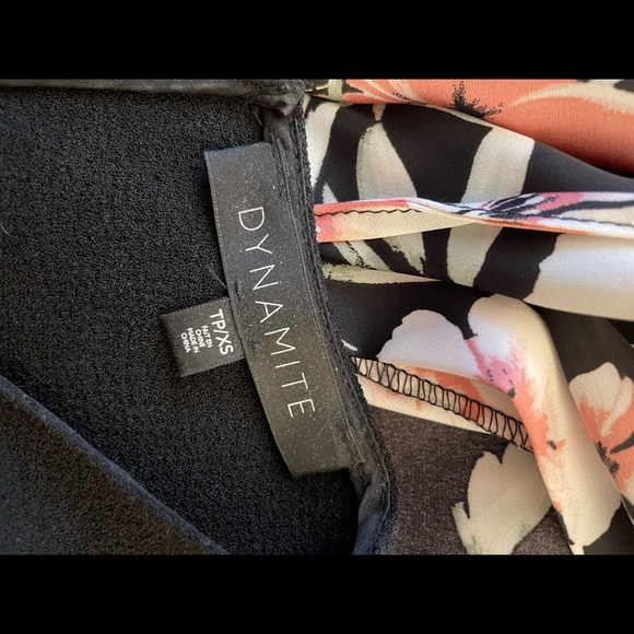 Dynamite Fit and Flare Black Mini Dress - Picture 2 of 4